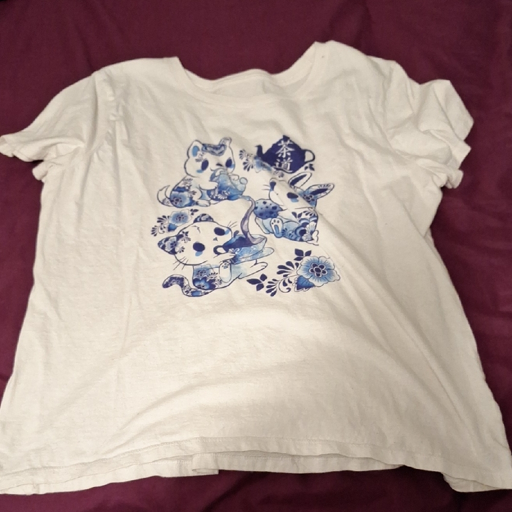 3/$25 Cute animals with tea t-shirt
